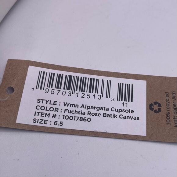 TOMS Alpargata Cupsole Slip On Shoes Fuchsia Rose Canvas Flats Womens 6.5 - Picture 3 of 6